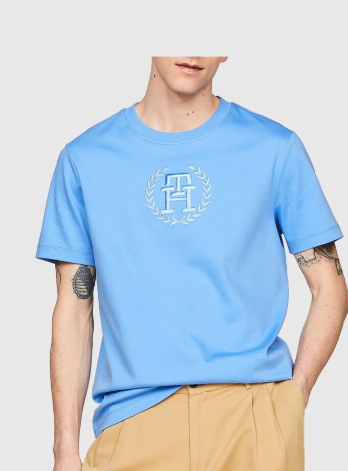 Tommy Hilfiger Archive Crest Logo Cotton Regular Fit Men's BLUE T Shirt
