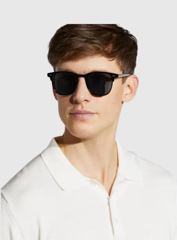 Dune's Obscured - Black Men's Slim-Line Sunglasses