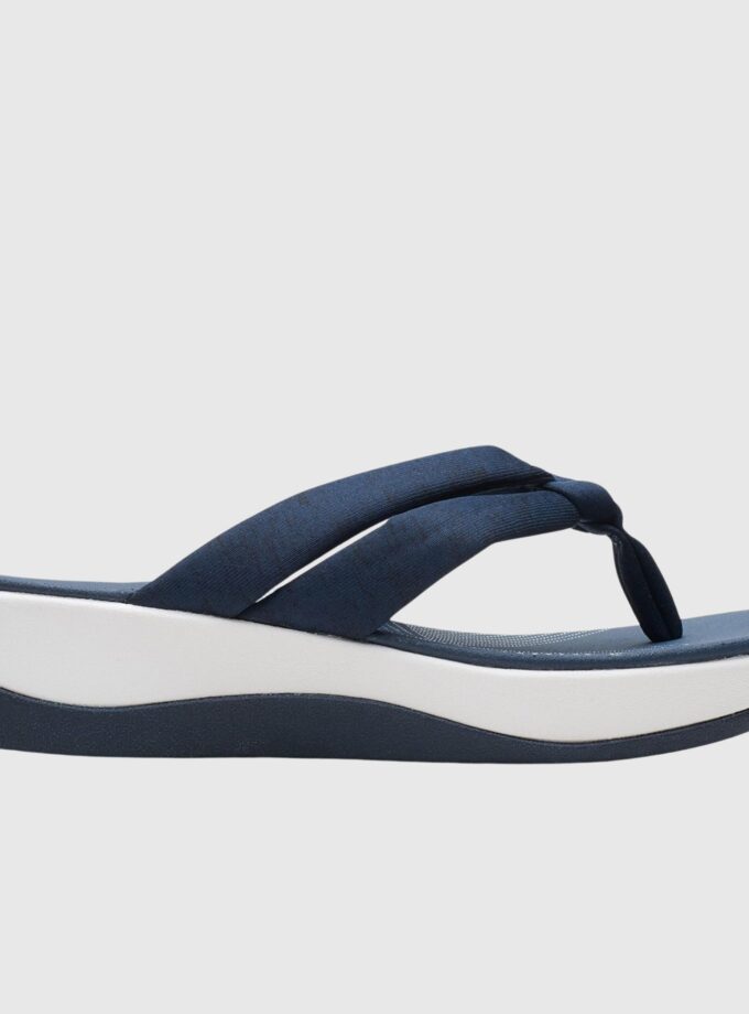 Clarks Women's Arla Kaylie Flip Flops, Navy Textile Size 7