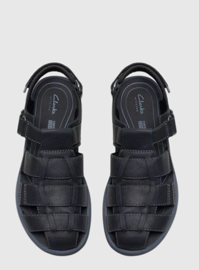 Clarks Men's Saltway Cove (Black Leather, Size 9+)